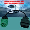 J1939 9Pin Male to OBD2 Male Cable-Heavy Duty Commercial Truck