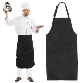 SAFIGLE apron features two spacious pockets, perfect for storing essential kitchen tools such as utensils, recipe cards, or your phone. Its bib design offers ample coverage
