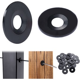 Muzata 40 Pack Black Cable Railing Adhesive Sleeves for 1/8" 5/32" Wire Rope T316 Stainless Steel Adhesive Grommet Protector Sleeves Cable Railing Hardware Kit Wood Metal Posts CR66