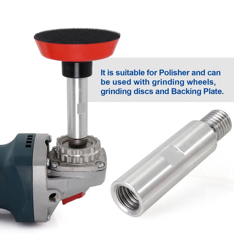 HOMESOM Stainless Steel Rotary Extension Shaft Set for Polishing Pads,Polisher,5/8"-11