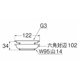 SANEI H35-75 Toilet Tank Mounting Hardware with Gasket for Nominal 75