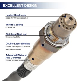 O2 Oxygen Sensor Upstream 234-5113 Replacement for 2009-2015 Ford F150 13-15 Explorer 09-12 Escape Fusion 12-14 Focus Mustang E-450 Super Duty 10-15 Lincoln MKS 09-10 Mazda 09-11 Mercury 1PC