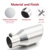 LCGP 2.5 Inch Inlet Exhaust Tip,2.5" x 4" x 9"