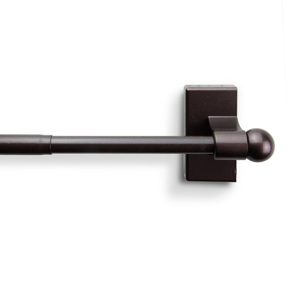 Rod Desyne MAG-07 Magnetic Curtain Rod, 17-30 inch, Cocoa