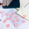 Pilloze 50 Pcs Adhesive Pink Rose Wax Seal Stickers, Rose