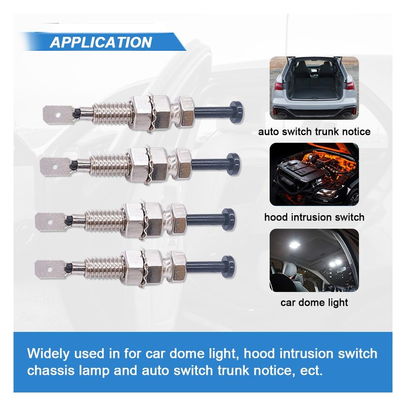 ZIMISI Car Door Pin Switches, Momentary ON Off 12VDC 20A