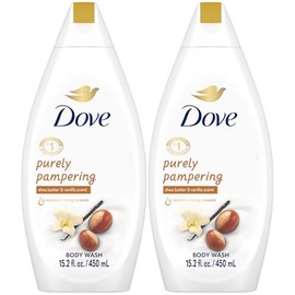 Dove Body Wash 2-Pack – Purely Pampering, Shea Butter & Warm Vanilla for Softer, Smoother Skin, 15.2 Oz Ea