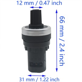 SYCZIOHU 22 MM 2K Panel Mount Frequency Conversion Speed Potentiometer for VSD and VFD (2 PCS)