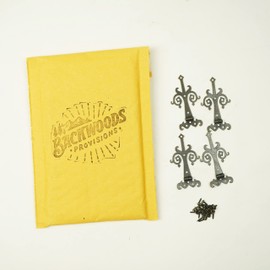Backwoods Provisions 2-3/8" Medieval Scroll Hinge - Steel with Bronze Finish - Set of 4