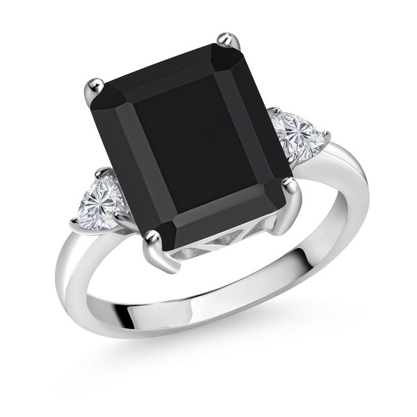 Gem Stone King 6.05 Cttw Black Onyx and Lab Grown