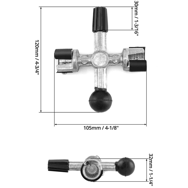 QWORK Battery Post Cleaner, 1 Pack 4-Way Battery Terminal Post