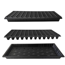 RooTrimmer RooTrimmer 10 Pack 1020 Seed Starter Trays and 10 Pcs 72 Cell Plug Trays, Thick Durable Seedling Plastic Nursery Tray for TD538 1020 Tray Germination (10 Sets)
