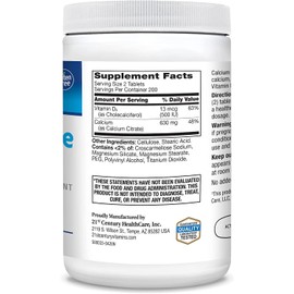 21st Century Calcium Citrate + D3, 400 Tablets Per Bottle (2 Pack)