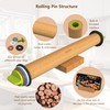 Aguegro Rolling Pin with Adjustable Thickness Ring, Dough Thickness for