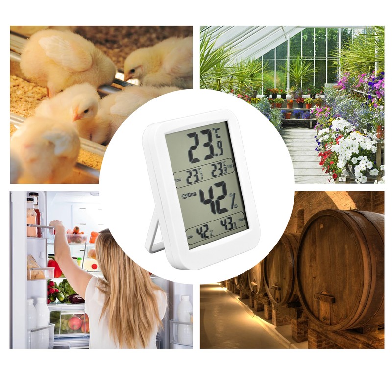 Thermometer Hygrometer Accurate Large LCD Display Temp Humidity Meter for