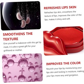 PRETYZOOM 20 piezas Mascarillas Labios Hidratantes Bálsamo Labial Nutritivo con Ingredientes Naturales Gel de Noche para Cuidado y Reparación Diaria Previene Sequedad y Agrietamiento