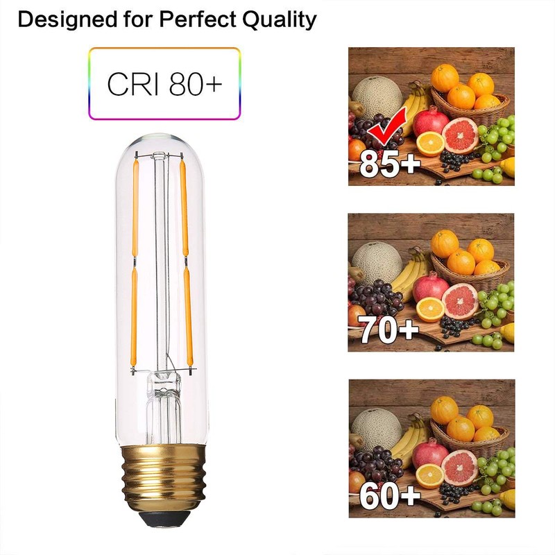 Dimmable T10 LED Bulbs Warm White 2700K LED Tubular Edison