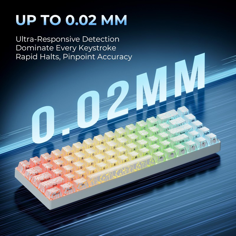 OHY XVX HE68 60 Percent Gaming Keyboard,Hall Effect Magnetic Switches,