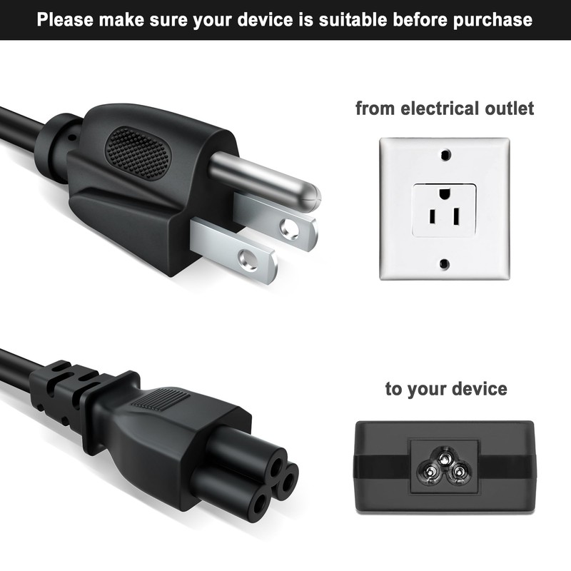 PwrON AC Power Cord Cable for Epson Workforce Pro WF-3820