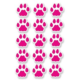 A4 Sheet 15 x Pink Cat Paw Prints Vinyl Stickers Animal Laptop Car Scooter #6463 (A4 (30cm x 20cm))