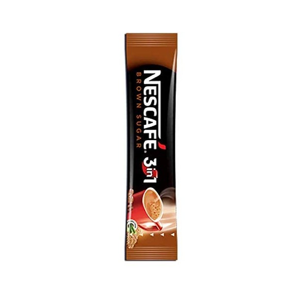 Nescafe 3 en 1 café instantáneo de azúcar marrón paquetes individuales 28x17g