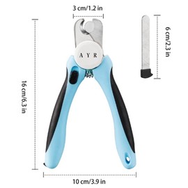 AYR Cat Nail Clippers Sharp Stainless Steel Professional Pet Nail Trimmers for Cat (Free Nail File in Handle) Medium Small Breed Dog, Rabbit and Small Animal, with Safety Guard to Avoid Over Cutting