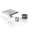 Bernkot Square Shower Drain 6", 304 Stainless Steel Floor Drain