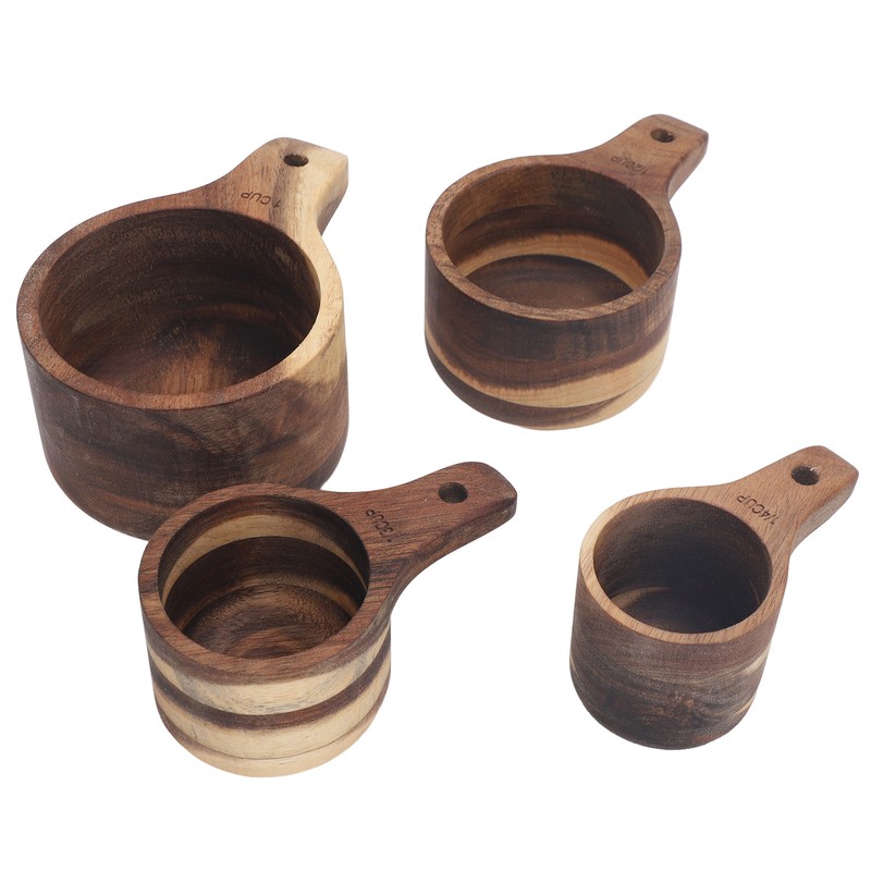 4PCS Measuring Cups Set Clear Scale Comfortable Handle Rounded Edges