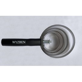WYZBEN Commercial Heavy Duty Stainless Fish Scaler Scale Remover Spring Steel 4 Rings