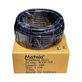 Weighted Hose for Pond and Lake Aeration | Durable & Crush-resistant |100 feet long | Free Stainless Steel clamps included | Matala Original ! (3/8" x 100 feet)