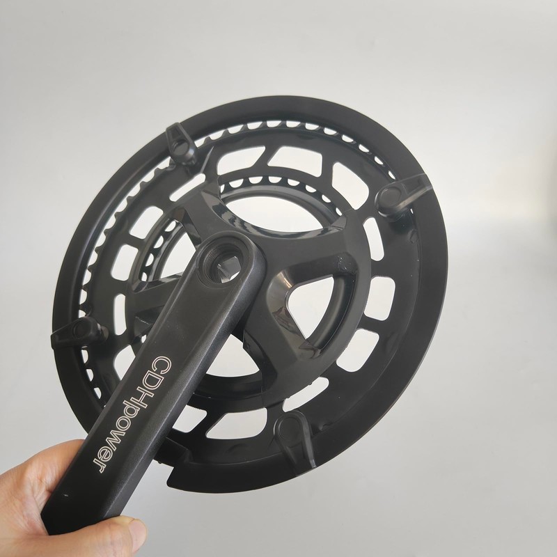 CDHPOWER Double Chainring Crankset 50/34T 170mm Crankarm Black Plastic Chain