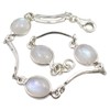 SilverStarJewel - Pulsera de plata de ley maciza con piedra