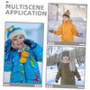 LIFKOME Kids Winter Gloves Black Toddler Glove Straps Mitten Clips