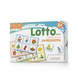 ALLEOVS® Children's Lotto from 2 Years "Seasons" Game - Seasons Learning Children - Educational Game for Toddlers in Nursery with 72 Cards - Educational Children's Games for Learning Nature and