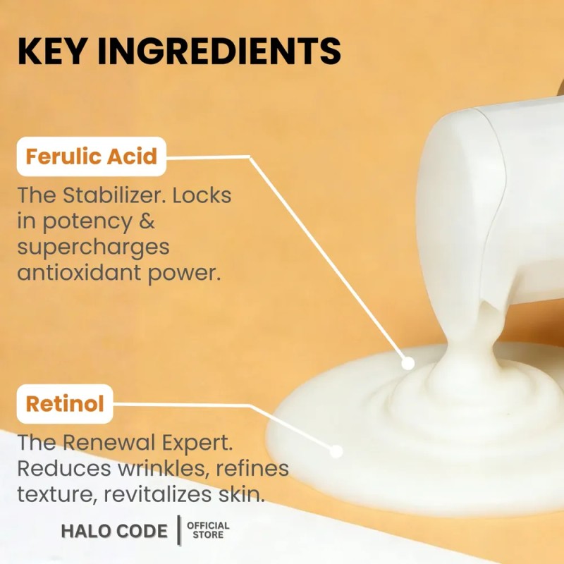 Sérum Facial: Vitamina C, Retinol, Ácido Hialurónico.