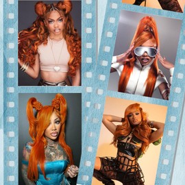 Ruaswey Ginger Orange Wig Human Hair 200 Density HD Lace Front Wigs Human Hair Pre Plucked 13x4 Real Hair Frontal Wigs for Women Orange Ginger Body Wave Glueless Wig 24 Inch