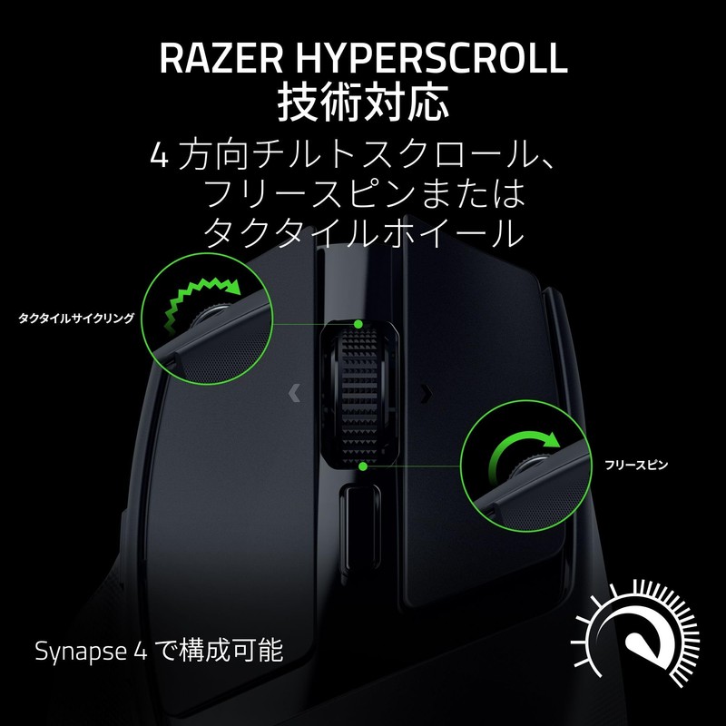 Razer Basilisk Mobile Portable Ergonomic Wireless Gaming Mouse, Small, 2.6