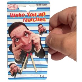 WAKE YOU UP MATCHES Office Eye Gag Hard Rubber Fake Match Joke Gag Prank Stunt