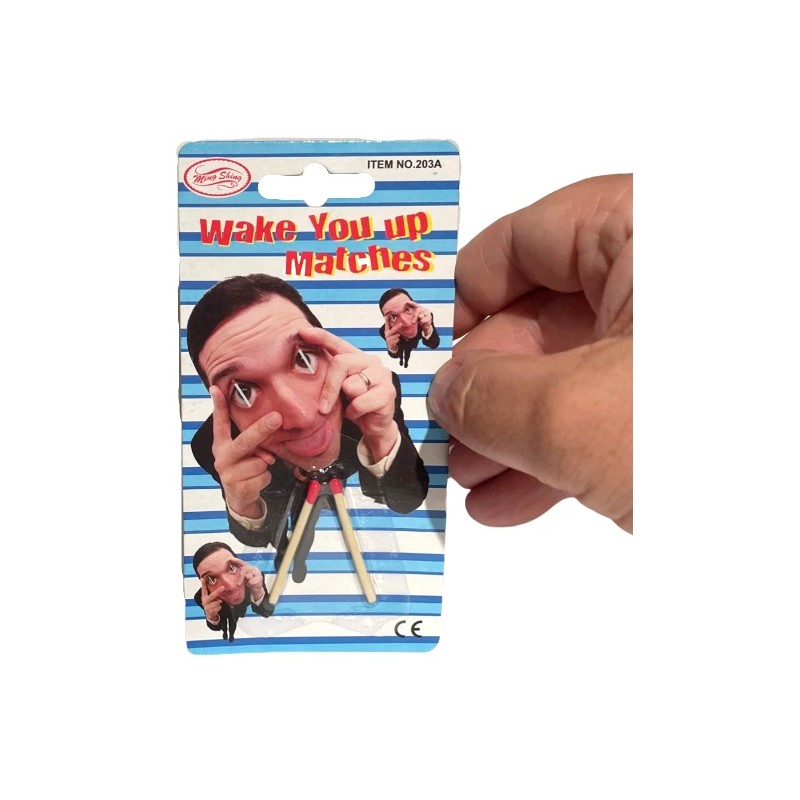 WAKE YOU UP MATCHES Office Eye Gag Hard Rubber Fake