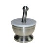 Lxmxgk 18/8 Stainless Steel Mortar and Pestle, Rock Crusher Mortar