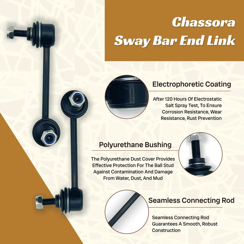 Chassora K750712 K750713 2PC Rear Stabilizer Sway Bar End Link