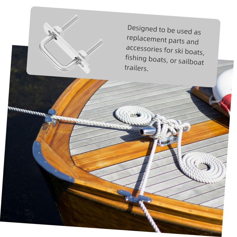 ULTECHNOVO 4pcs Heavy Duty Stainless Steel U-Bolts for Boat Trailers