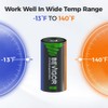 BEVIGOR Rechargeable C Batteries, 5000mAh 1.2V NiMH Precharged C Cell