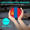 1 x Round Jumbo Size Coaster 12cm Mongolia Flag Travel