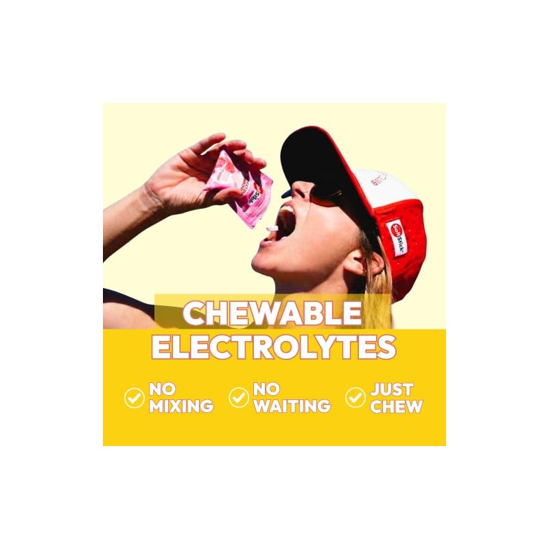Ssaltstick Electrolyte Fastchews Cafeína Comprimidos Masticables Sabor Tropical Tabletas Sal
