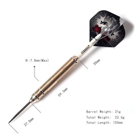 Cuesoul Dragon Deluxe Brass Steel Darts, 21 Grams