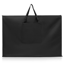 PCXWTLN A1 Art Portfolio Case, Black Artist Portfolio Carrying Case for Artwork, Poster Sketch Drawing Canvas Photography, Artist Folder with Adjustable Shoulder Strap & Multiple Compartments