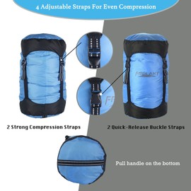 Frelaxy Compression Sack, 40% More Storage! 11L/18L/30L/45L/52L Compression Stuff Sack, Water-Resistant & Ultralight Sleeping Bag Stuff Sack - Space Saving Gear for Camping, Hiking