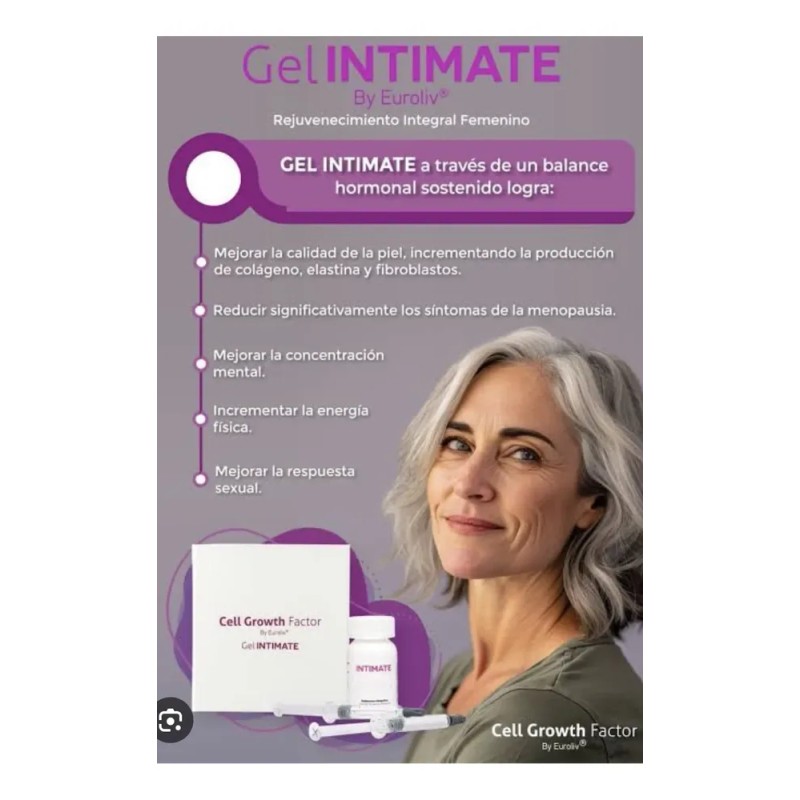 Gel Intimate Euroliv - Rejuvenecedor Vaginal Con Ah Y Fac