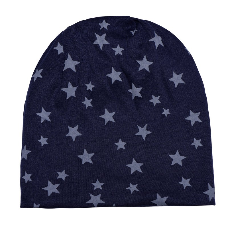 DonDon Slouch Beanie hat Women Winter hat lined with stars
